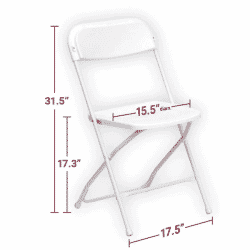 5 1741189864 White folding chair - Pack of 10